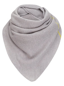 Cashmere foulard stone grey, lemon